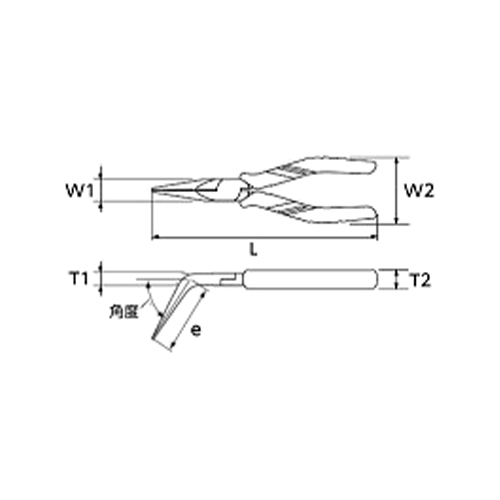 L：181㎜　　　e：50㎜　　　角度：60°\nW1：18㎜　　　W2：55㎜\nT1：10㎜　　　T2：15.5㎜