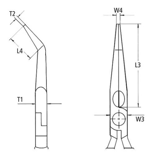 T1：9mm　　　　W4：3mm\nT2：2.5mm　　　 L3：50mm\nW3：16.5mm　　 L4：23mm