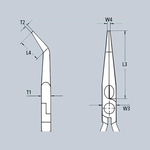 T1：9.5mm、W4：3.0mm\nT2：2.5mm、L4：23.0mm\nL3：73.0mm、W3：18mm