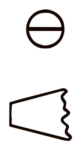 先端半丸・ギザ無し