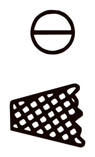 先端：半丸・クロスメッシュ