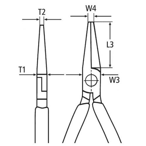 T1：9mm、T2：2mm、L3：54mm、W3：14mm、W4：2mm