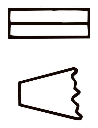 先端平・ギザ無し