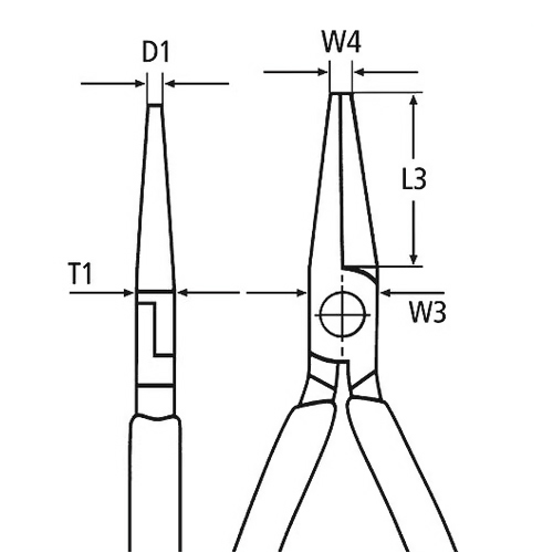 T1：8mm、W4：2mm\nD1：1mm、L3：32mm\nW3：13.5mm
