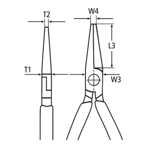 T1：9.5mm、W4：5mm\nT2：2.5mm、L3：41mm\nW3：16.5mm