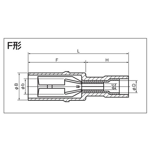 ｂ：φ2.0mm　　　Ｂ：φ4.7mm\nｄ：φ1.7mm　　　Ｄ：φ3.1mm\nＬ：24.5mm　　　Ｆ：13.0mm　　　Ｈ：11.5mm