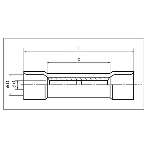 ｄ：φ1.8mm　　　Ｄ：φ3.8mm\nＬ：25.5mm　　　ｌ：15.0mm