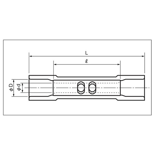 ｄ：φ1.7mm　　　Ｄ：φ3.8mm\nＬ：25.5mm　　　ｌ：15.0mm