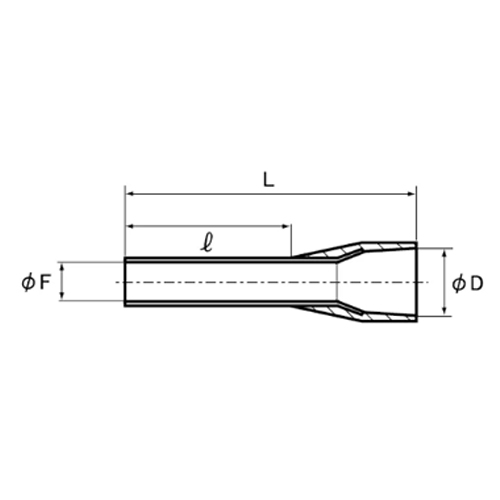 φF：1.3mm　　φD：2.7mm　　l：10.0mm\nL：16.0mm