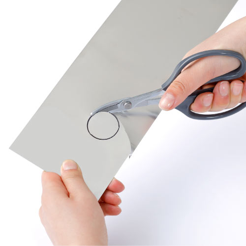 金属のカットに適したクラフトチョキ曲刃タイプ