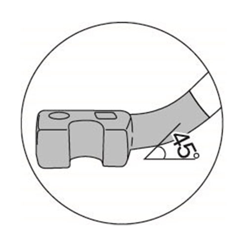 45度曲げで、台直しに最適です。