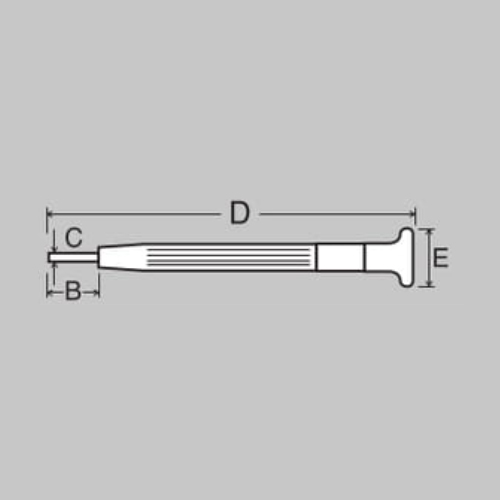B：24mm、C：1.2mm、D：94mm、E：13mm