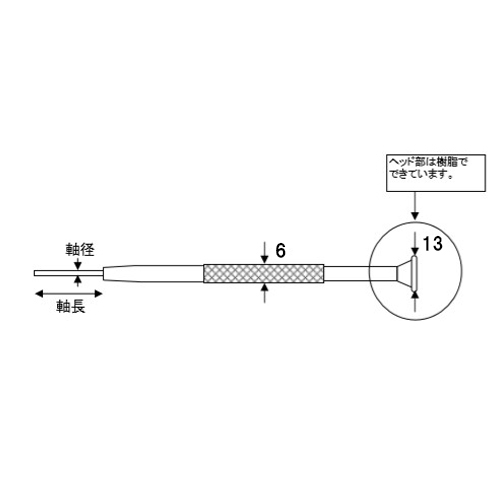 サイズ(mm) A:6  B:13