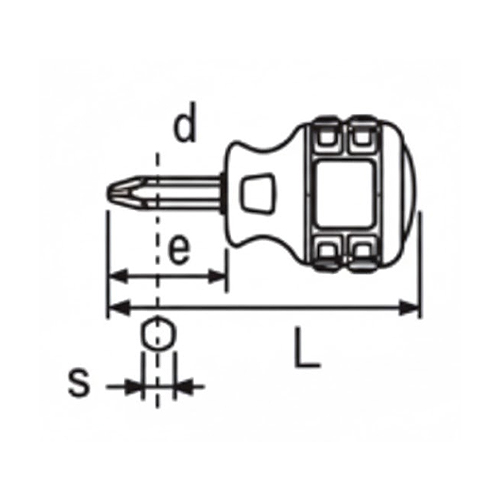 d：7.1mm、D：35.5mm\ns：6.3mm、L：75mm\ne：25mm