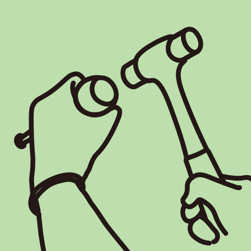 ドライバーの軸がハンドルの中を貫通しているドライバーです。