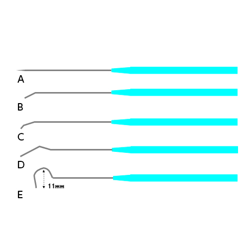 A：φ1×42mm、B：φ1×41mm、C：φ1×42mm、D：φ1×41mm、E：φ1×33mm