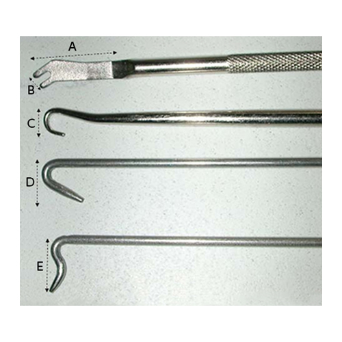 A：15mm　B：3.5mm　C:5mm　D:8mm　E:9.5mm