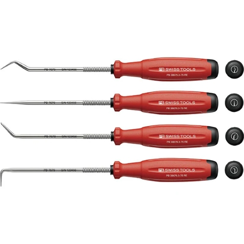 一目で確認できるグリップ：カラーコード、ねじマークおよびサイズ表示により、正しいツールを素早く手に取ることができます。\n