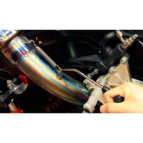 ドラムブレーキやオートバイのマフラーなどのスプリング脱着に