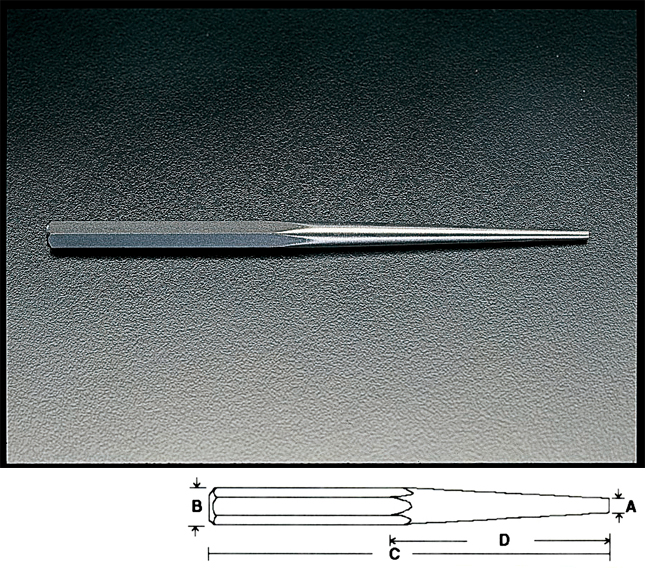 A：3/16”(4.8mm)、B：9.5mm、C：305mm、D：152mm