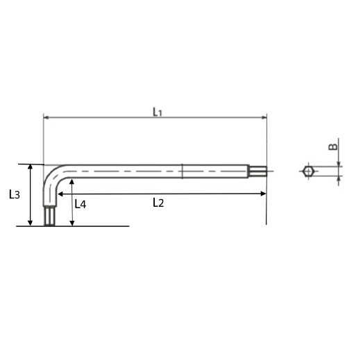 L1：177　　L2：160　　L3：72　　L4：55\nB：19（単位：mm）