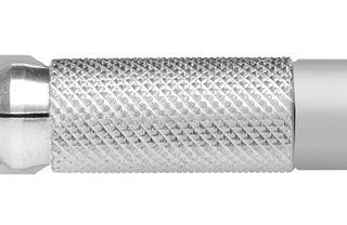 ハンドルの先がローレットナットの為、滑り止めになっています。