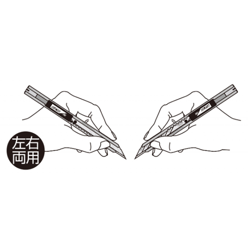 刃を反転させて装着すれば左利き用としてお使いいただけます。