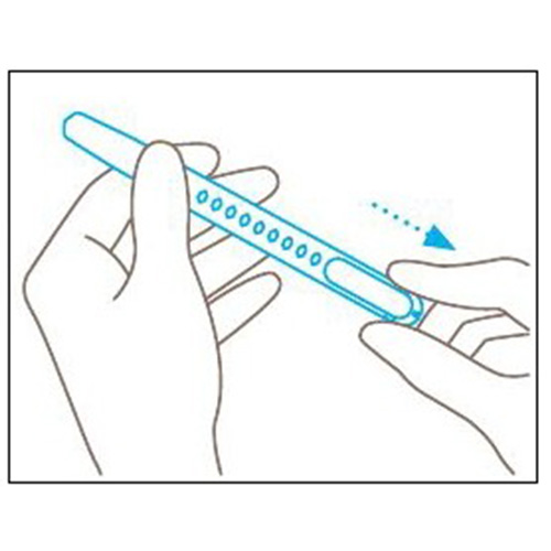 エンドキャップを取り外して刃を交換できます。