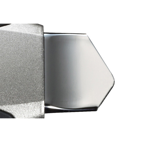 ステンレスホルダーは全面焼き入れ加工により、曲がりなどに対する強度に優れています。\nクロムメッキ仕上げにより耐摩耗性にも優れています。