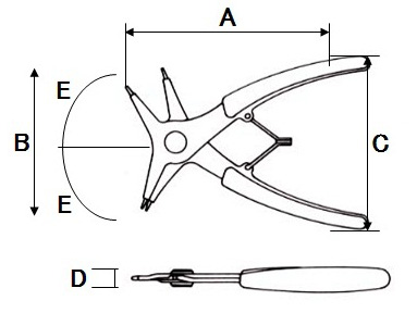 A：140mm B：80mm\nC：95mm D：9mm E：65°