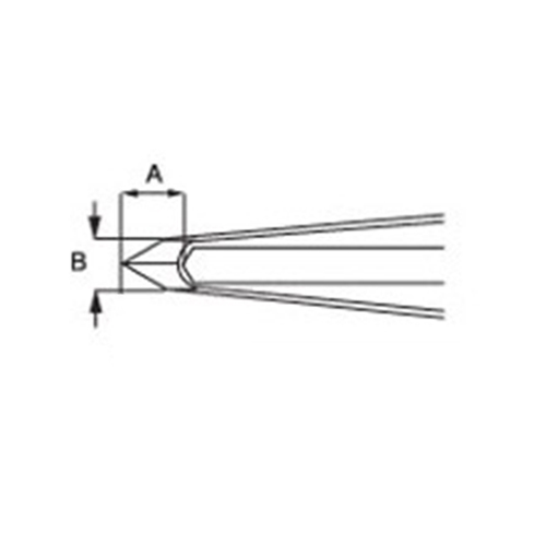 A(刃幅)= 6.5 mm    B=(先端幅) 6.5 mm