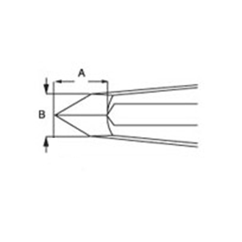 A(刃幅)= 11.5 mm    B=(先端幅) 8 mm