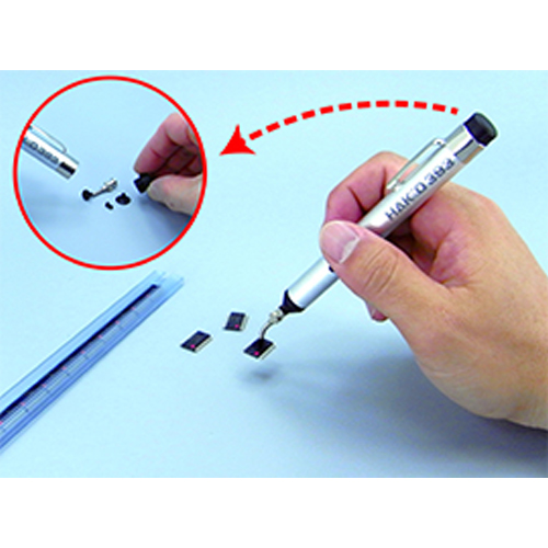 吸引ボタンを「押す・離す」の簡単操作で吸着
