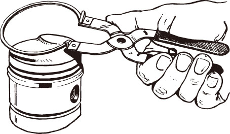 ピストンリングの脱着に。