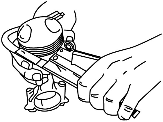 バネがカッターを保持し、カーボン付着をすばやく除去します。