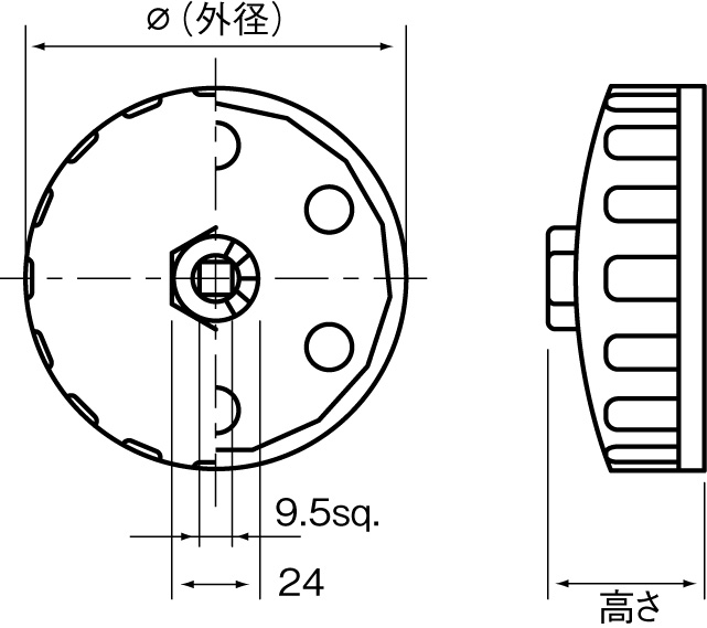 EA604AV-80｜80.0mm カップ型オイルフィルターレンチのページ