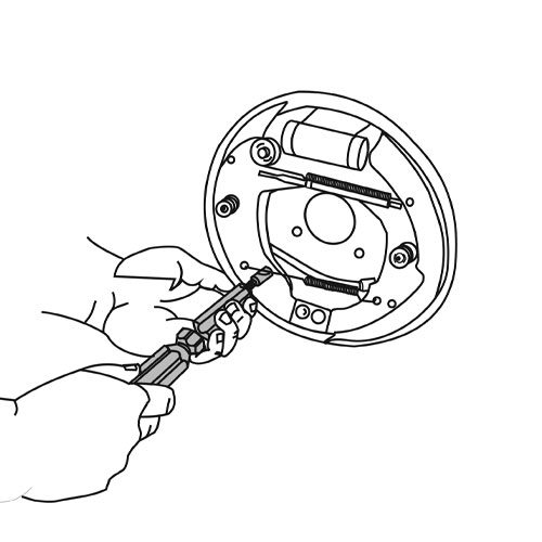 大型ブレーキスプリングの脱着に。