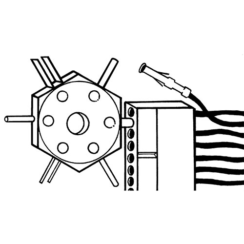 6種の先端形状でターミナルからコードを傷つけずに取り外すことができます。