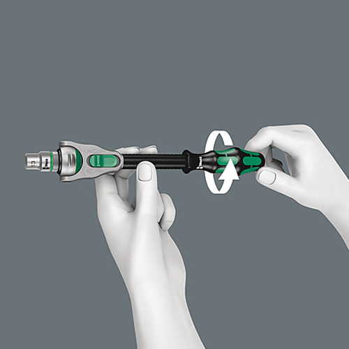 ラチェットハンドルはドライバーとしても使えるのでスピーディなねじ締め作業が可能です。