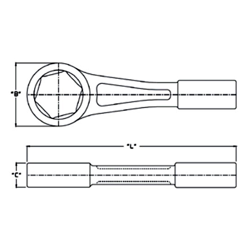 B：63mm　　　C：25mm　　　L：280mm