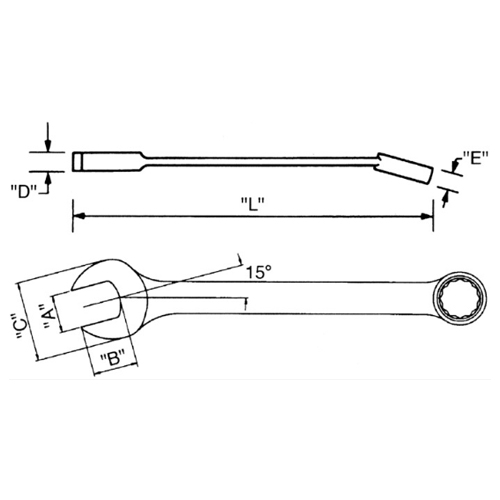 A：15mm　L：209.25mm　C：31.42mm\nB：17.02mm　D：7.82mm　E：9.63mm