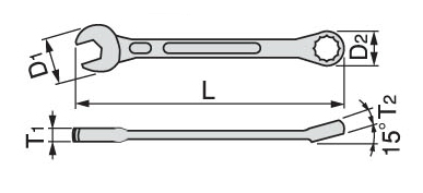 EA614HT-10｜10mm 片目片口スパナ(ﾁﾀﾝ合金製・軽量)のページ -