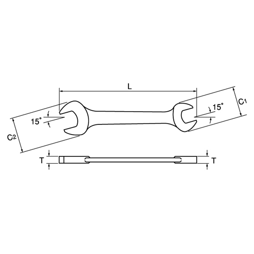 C1：19mm　　C2：21mm\nT：3.2mm　　L：106mm
