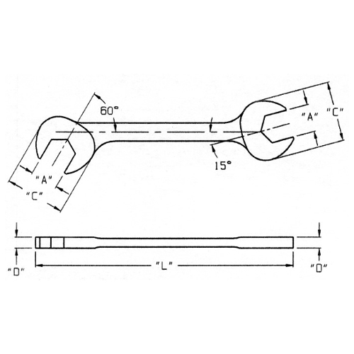 A：34.9mm　C：66.7mm\nD：10.3mm　L：317.5mm