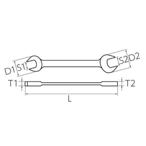 S1×S2：23×26㎜\nD1：48㎜   　D2：54㎜\nT1：9㎜   　T2：9㎜ 　  L：248㎜\n