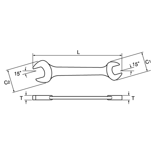 C1：10mm　　C2：11mm\nT：3mm　　　L：82mm