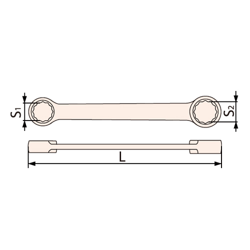 S1：12mm　　S2：14mm　　L：145mm
