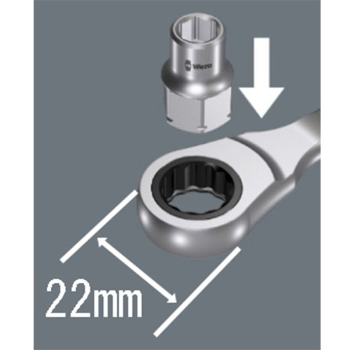 ソケット装着時の先端の幅：22mm