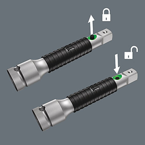 ロック機能によりソケットを作業中になくしてしまうことを防ぎます。