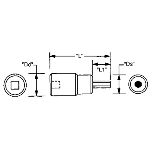 L：47mm　Ds：15mm　\nDd：17.4mm　L1：20mm